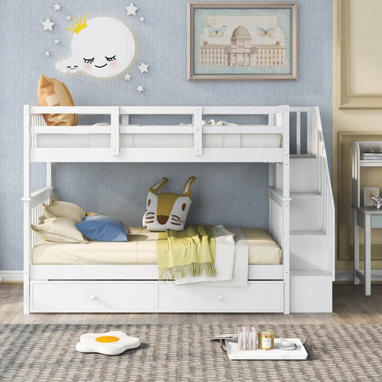 Harriet Bee Anjuli Twin Over Twin Bunk Bed with Trundle by Harriet Bee